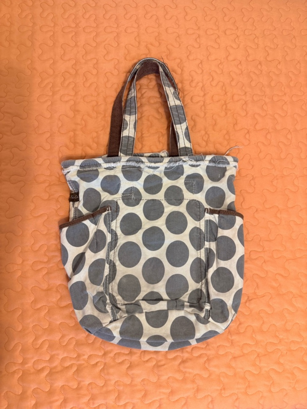 31 Retro Metro bag Grey Polka Dot Canvas Tote Bag - Casual Everyday Carry